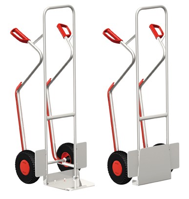Sækkevogn med glideskinner. Svejset stel i aluminium